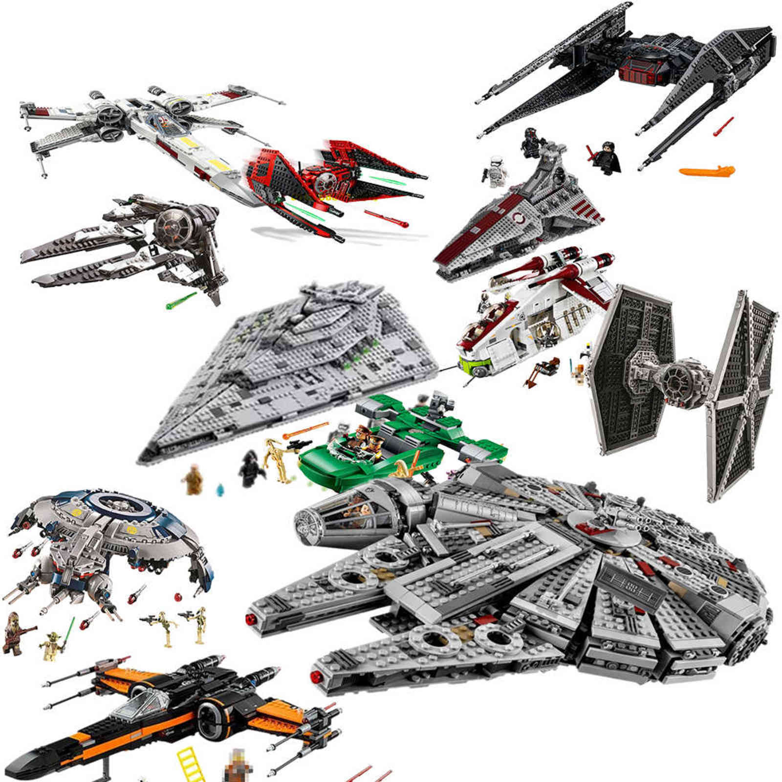 

Millennium Imperial TIE Fighter Star Building Blocks Compatible Toys Children with Wars Falcon Toys Gift H1028