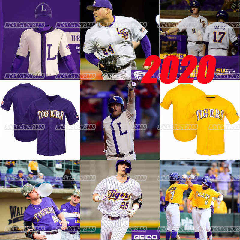 

2022 LSU Tigers Baseball Jersey Giovanni DiGiacomo Daniel Cabrera Cade Beloso Gavin Dugas Collier Cranford Saul Garza Kaminer Henry, 2020 yellow