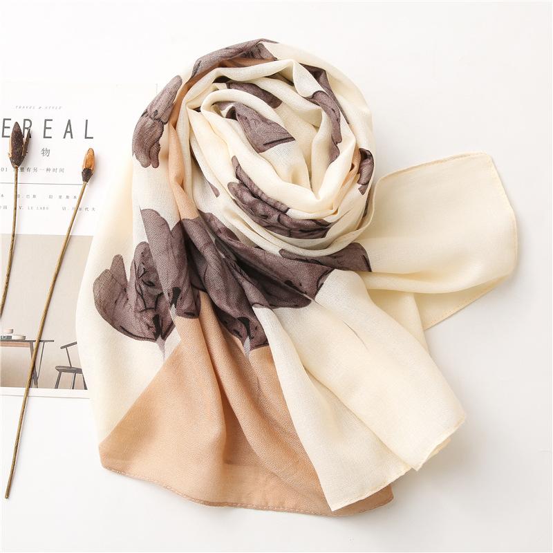 

Scarves Fashion Patchwork Casual 2021 Ladies Retro Floral Beach Hijab Scarf Hair Womens Scarfs Viscose Shawl Four Seasons