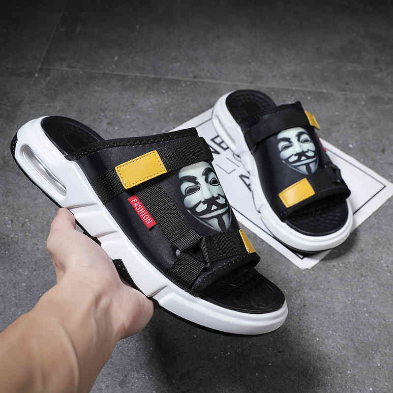 

summer Slippers men's Vietnam slippers outdoor sandals trend Korean personality fashion brand net red I6G4, 1# shoe box