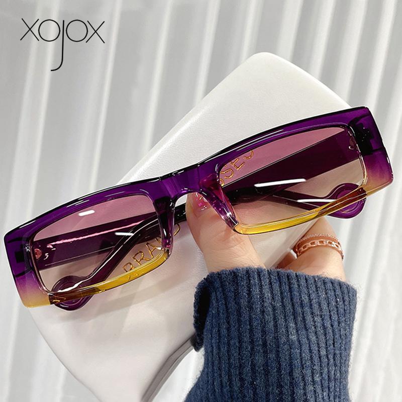 

Sunglasses XojoX Gradient Square For Women Men Small Frame Goggles Anti-UV400 Fashion Sunshade Female Decorative Sun Glasses