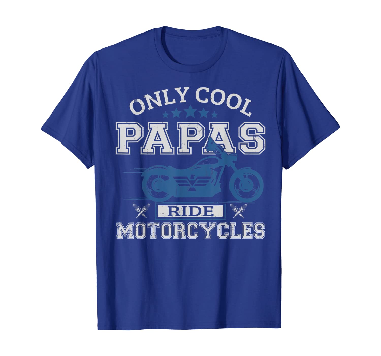 

Only Cool Papas Rides Motorcycles 2019 Gift Shirt Rider, White;black