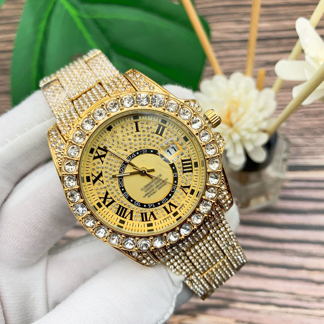 

Men and women fashion watchs diamond face watch luxury all crystal diamond strap watch automatic quartz watch, Slivery;brown