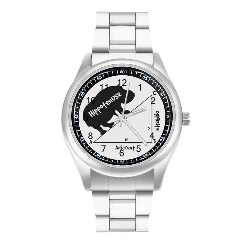 

Wristwatches Math Quartz Watch Analog Fancy Wrist Steel Lady Travel Po Wristwatch, White-style1