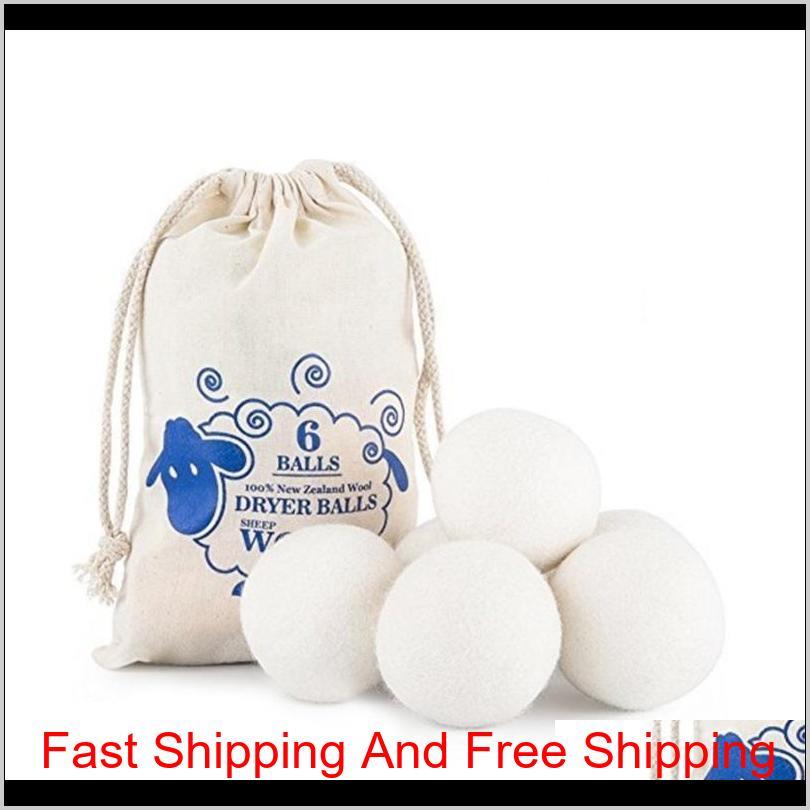 

2019 New Wool Dryer Balls Premium Reusable Natural Fabric Softener 2.75inch 7cm Static Reduces Helps Dry Clothes qylLhG garden2010