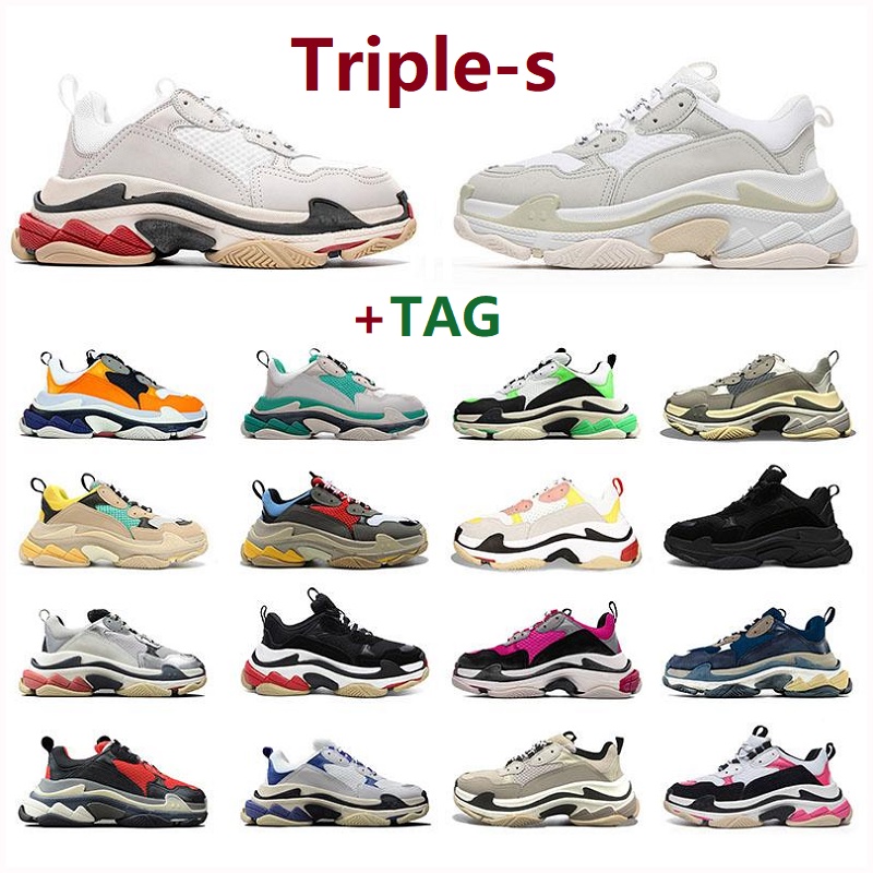 

2022 Classic Fashion men women shoe womens Designers tripler triple s Trainer Platform Athletic Casual Shoes Paris 17FW old Dad large increasing sneakers sports