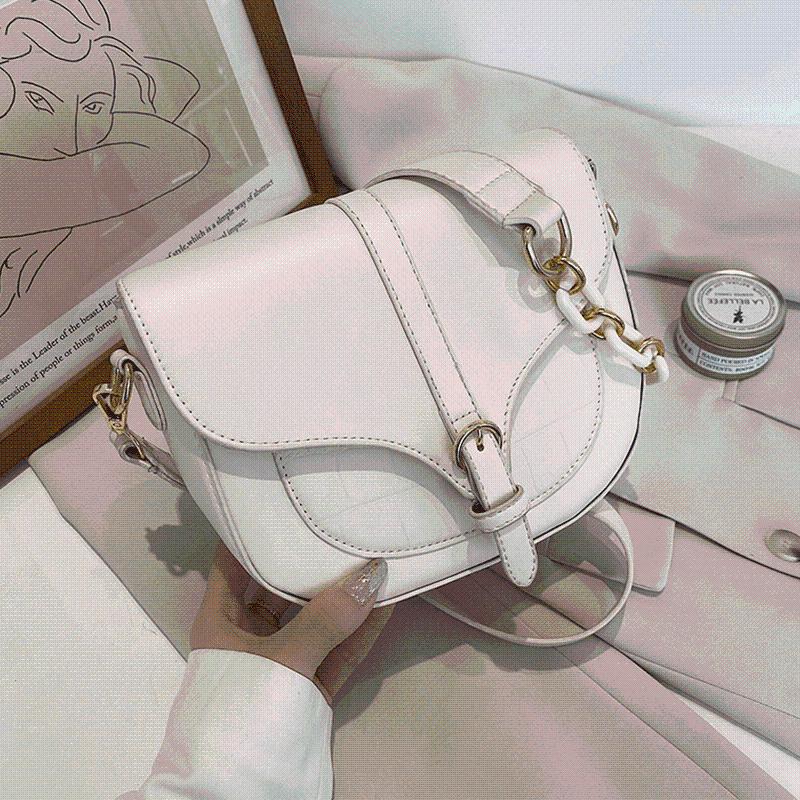 

White Crossbody Bags for Women 2021 Shoulder Bag Female Messenger Bag Bolsa Vintage Handbag High Quality Sac Flap, Beige