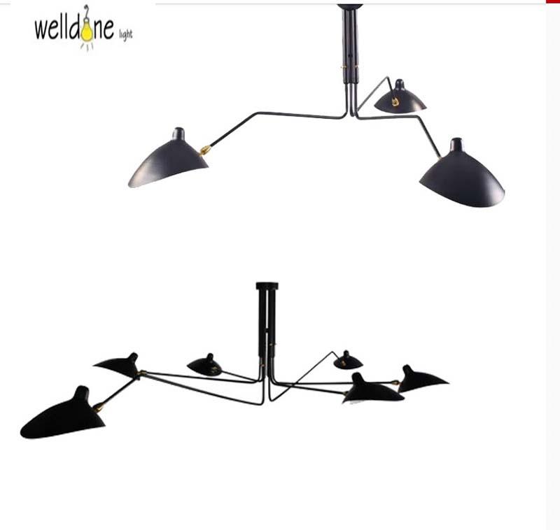 

ACreative Artistic Personality Three Six Arms Retro industrial loft Nordic Iron Ceiling light living room