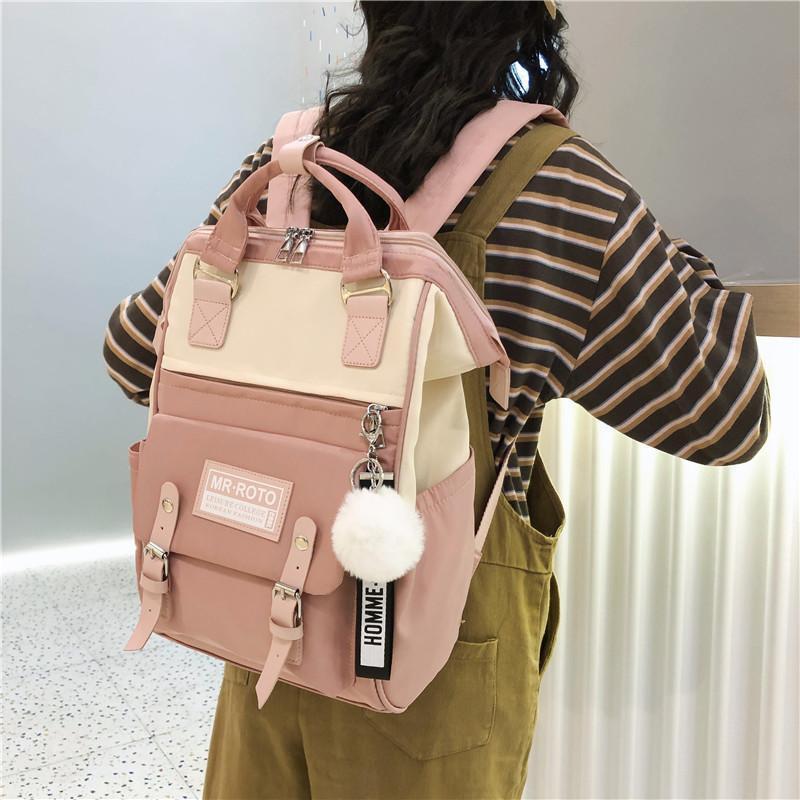 

Backpack Style Junior High School Bags For Teenage Girls Kawai Women Bookbags Student Bag Travel Female Teen Schoobag