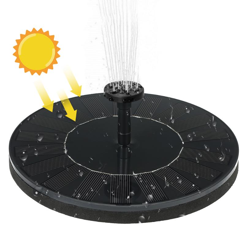 

Portable Plastic Water Pump Solar Bird Bath for Outdoor Garden Solar Fountain Floating Water Garden Accessories 800/1000/1200mAh