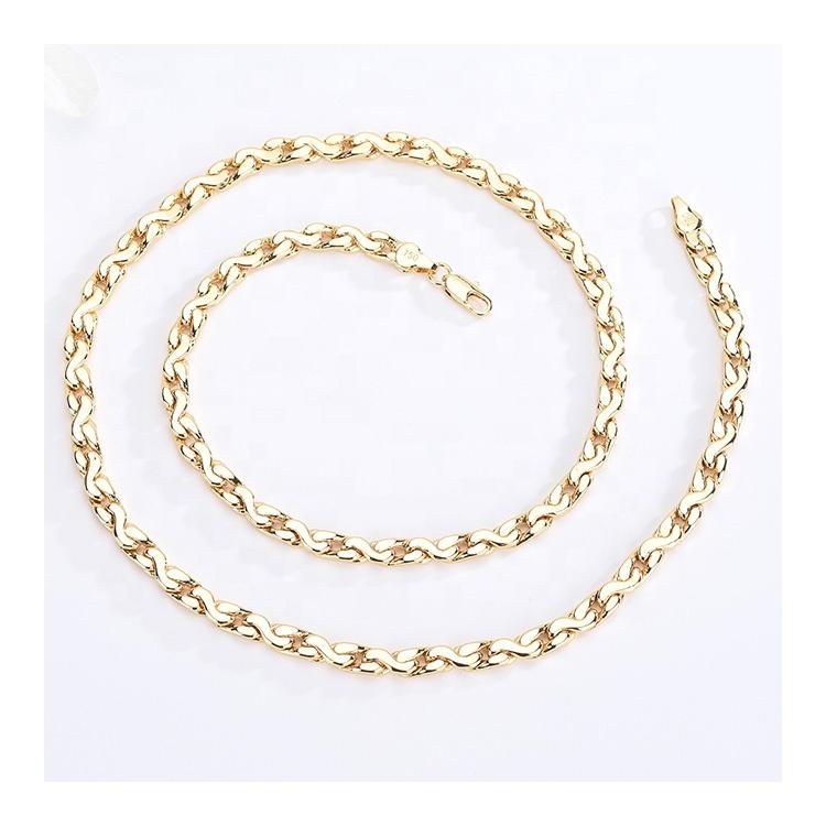 

Chains Product 18K Arabic Model Gold Plated Custom Big Statement Necklace, Silver