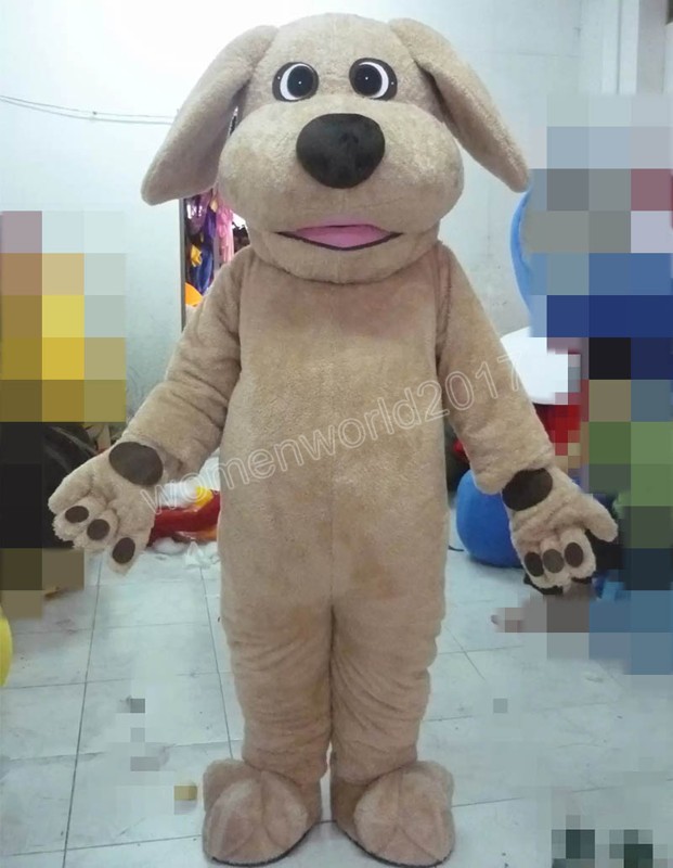 

Halloween Brown Dog Mascot Costume High Quality Customize Cartoon Anime theme character Unisex Adults Outfit Christmas Carnival fancy dress, As picture