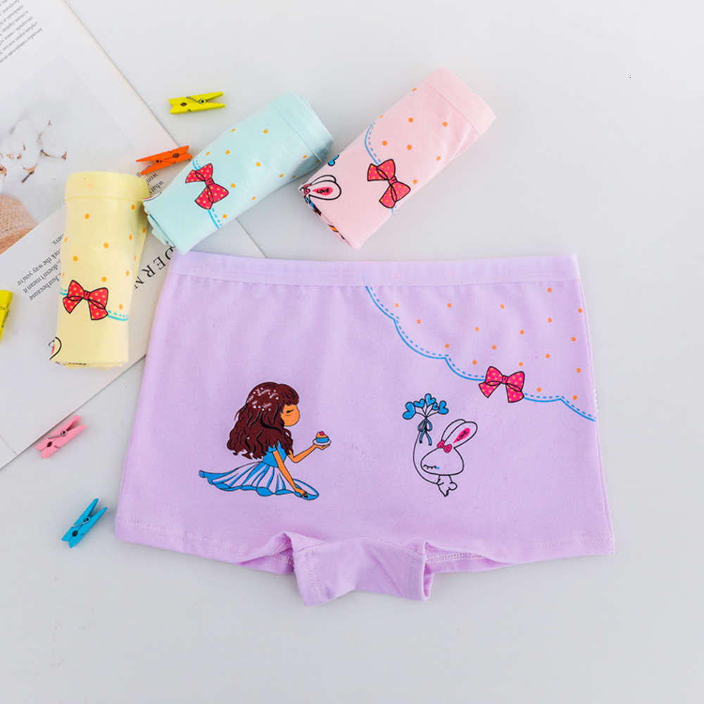 

panties Cotton children's underwear women's flat angle cotton girl's cartoon student, Camo