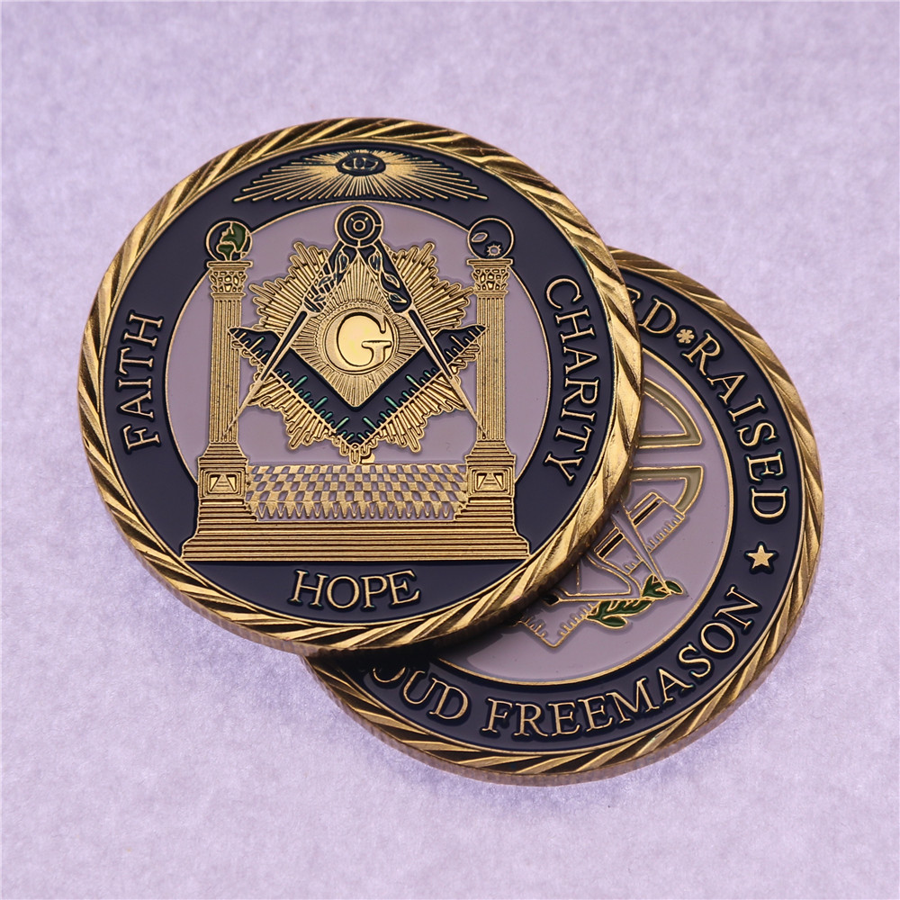 

Other Home Decor Freemasonry Challenge Coin -Eye of Almighty Masonic Collection Charity And Hope Silver Coins Handicraft Collection Business Gift