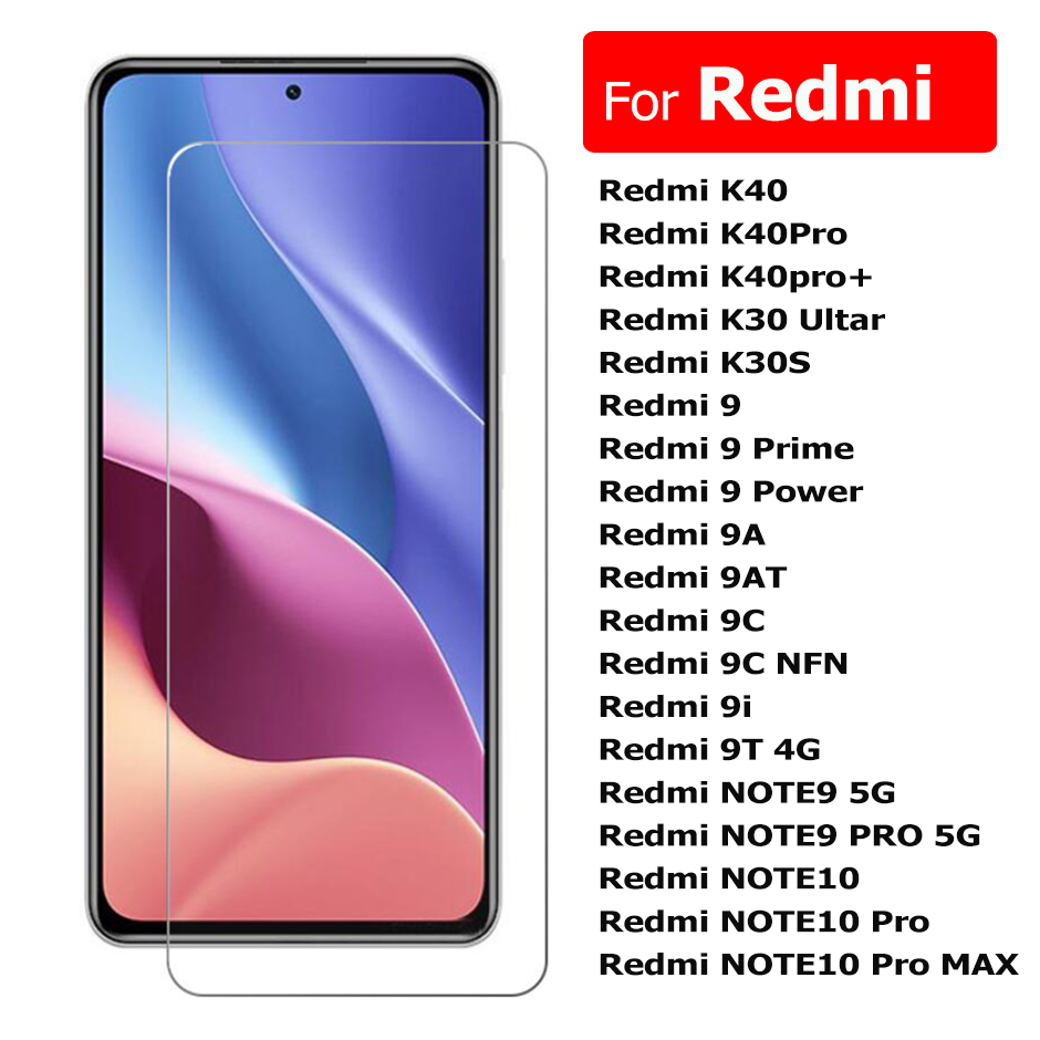 

For XIAOMI Redmi K40 PRO K30S REDMI 9 PRIME 9 POWER 9A 9AT 9C NFN 9I 9T Note9 note10 5g pro max 2.5D Tempered Glass PHONE Screen Protector