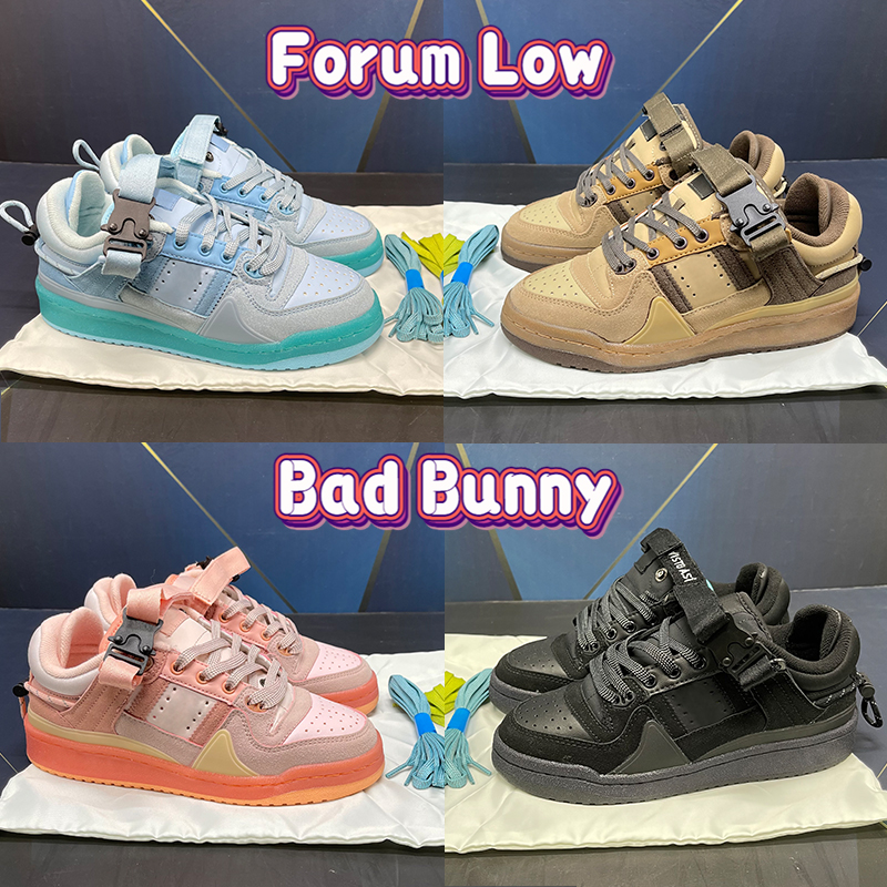 

Fashion sneakers Forum Low x Bad Bunny running Shoes Back to School Ice blue grey bunny The First Cafe Easter Egg top quality men women Trainers, 19 bubble wrap packaging