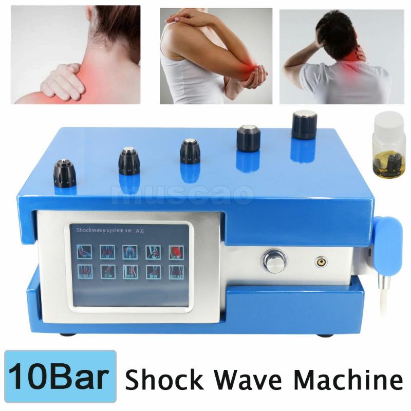 Electric Massagers Shockwave Therapy Machine Extracorporeal Pneumatic 10 Bar For Relief Shoulder/Knee/Joint Pain ED Treatment Wave Mas-image-746752270