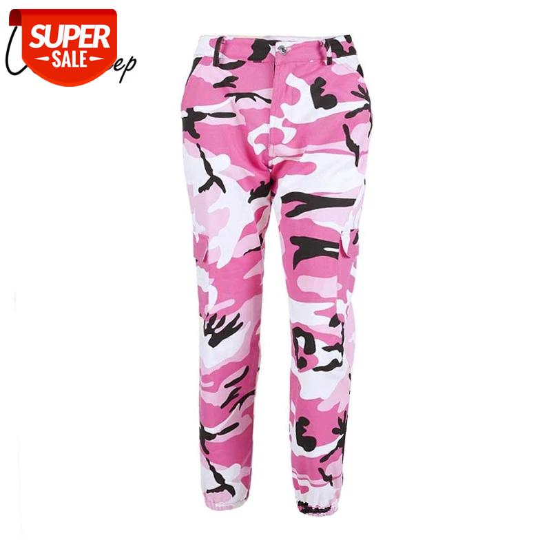 

Weekeep Women 2017 High Waist Denim Camouflage Pants Fashion Jean Trousers Vintage Mujer Pencil Pants Cargo Harajuku Femme #Fk0I, Black;white