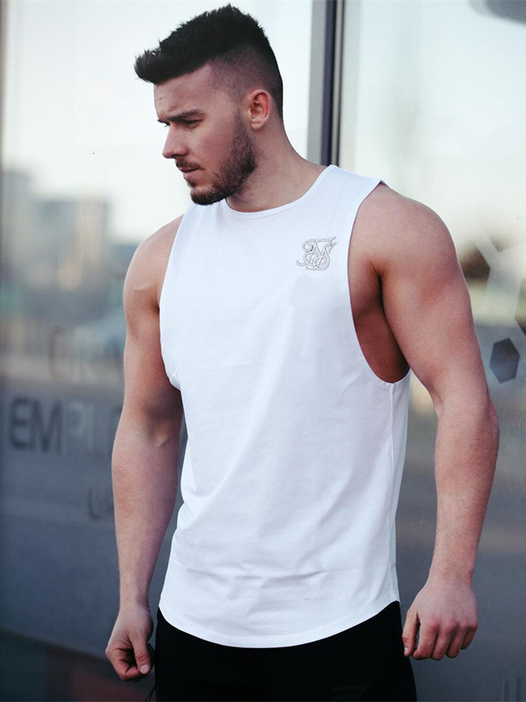 2021 New Fashions Without Sleeves of Men Running Muscle Tank Stringer Fitness Shirt Breathable Sports Training Vest Xhmj-image-658376734