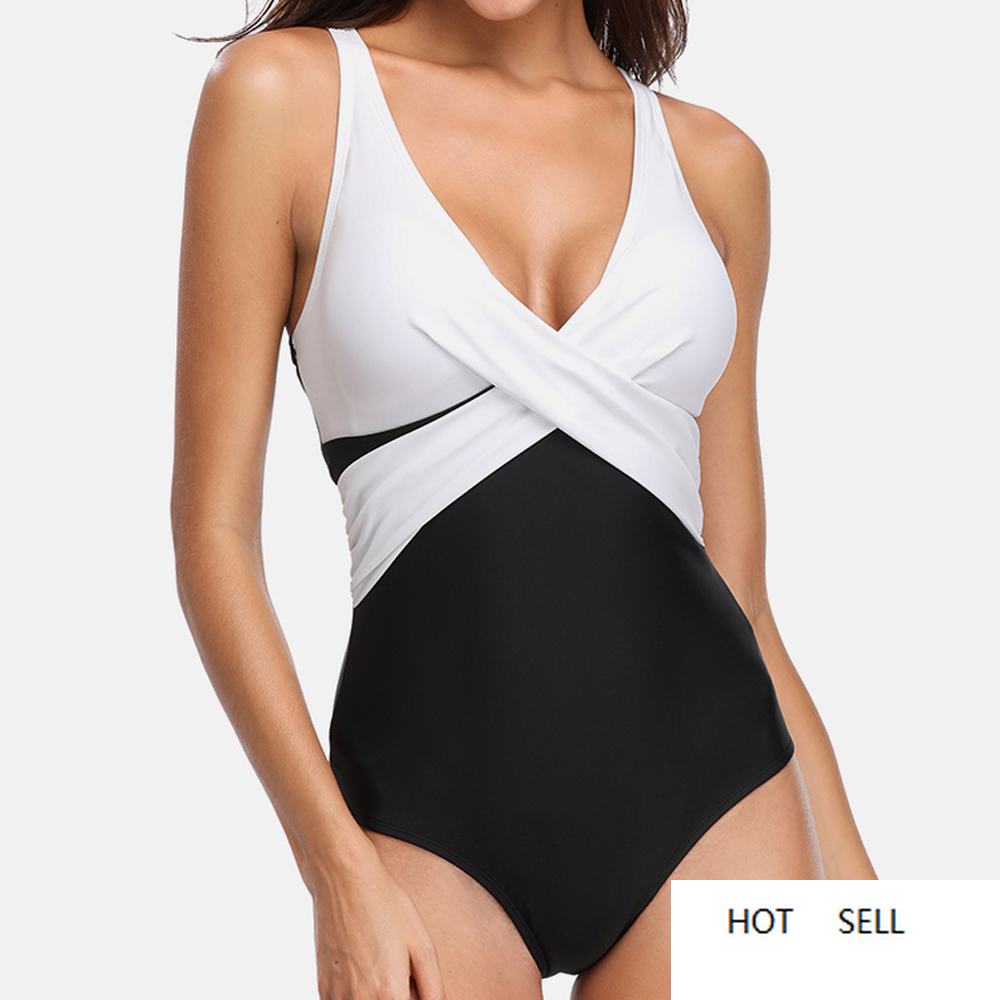 

Sexy One Piece Swimsuit Women Solid color Swimwear Bodysuit Swimsuit Female Push Up Monokini High Waist Bathing Suits Beach Wear