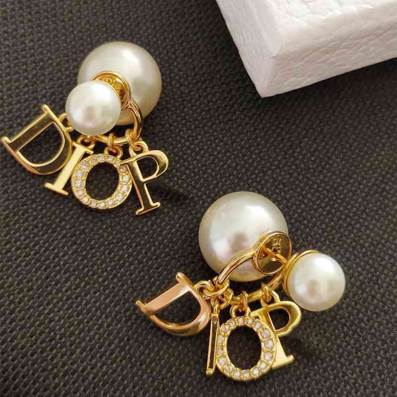 75%OFF Outlet new letter pearl earrings for women-image-711734594