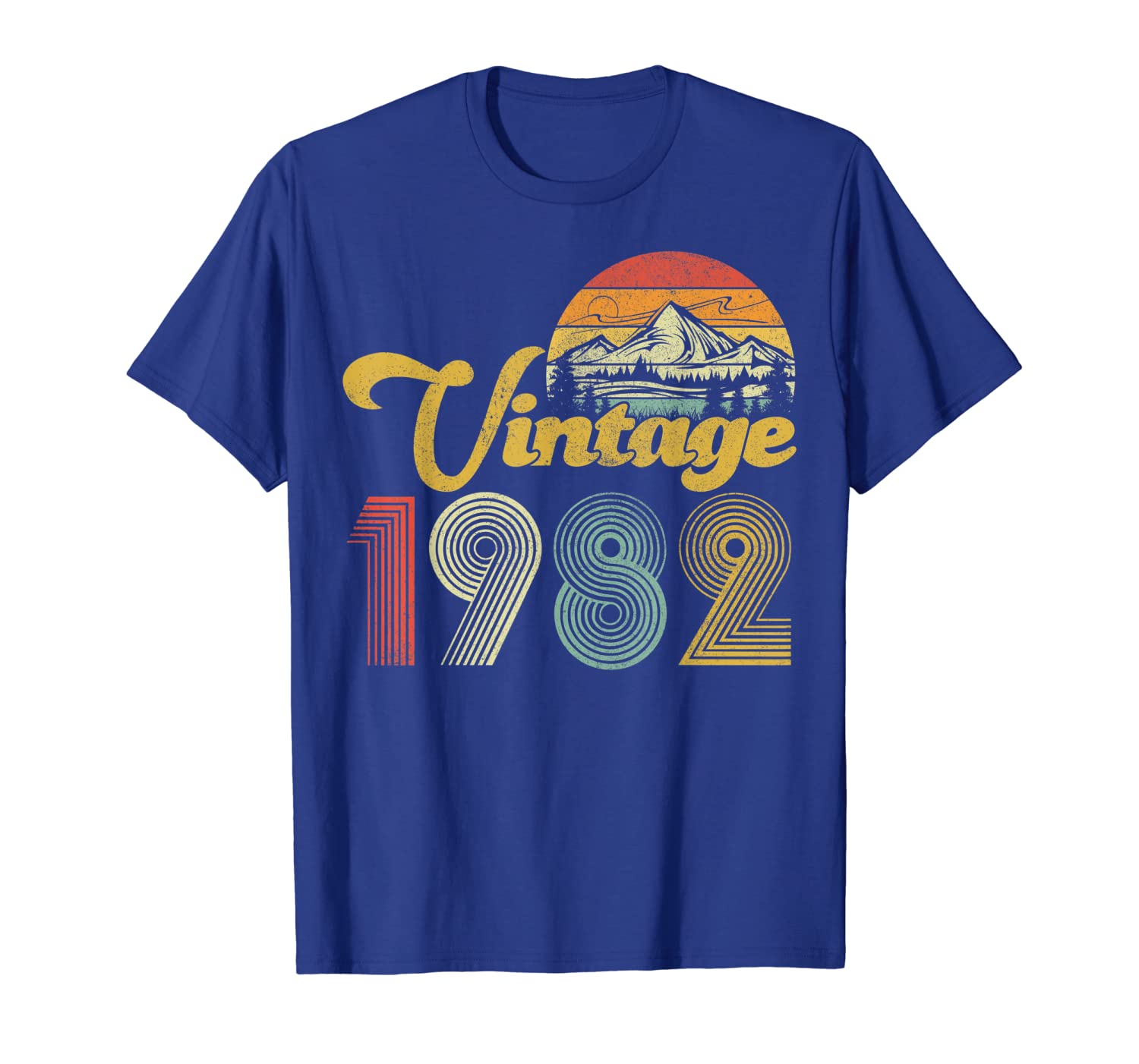 

Vintage 1982 T-Shirt Happy 37th Birthday Retro 37 years old T-Shirt, White;black