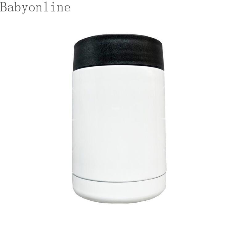 

12oz Blank Sublimation Cooler Double Wall Vacuum Can Cooler Heat Transfer Coolers Stainless Steel Insulation Cups FY5077, White