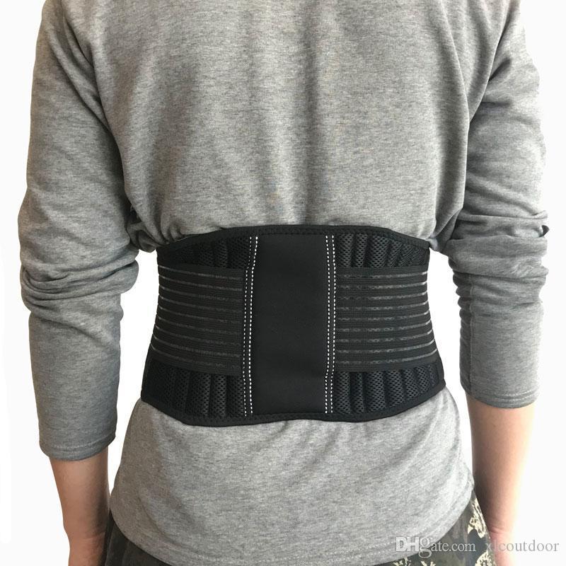 

Lumbar Back Support Belt Brace Strap Pain Relief Posture Corrector Waist Training Sport Corset, Black