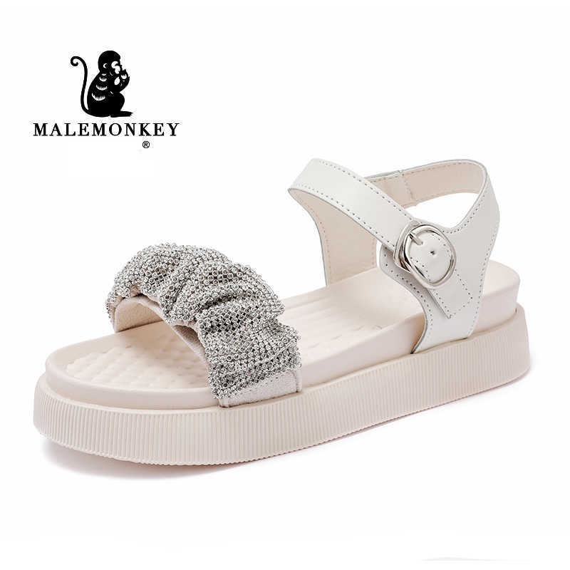 

Platform Women Sandals Fashion Rhinestone Decoration 2021 Summer Casual Elastic Band Comfortable Breathable Ladies Shoe Black Y0721