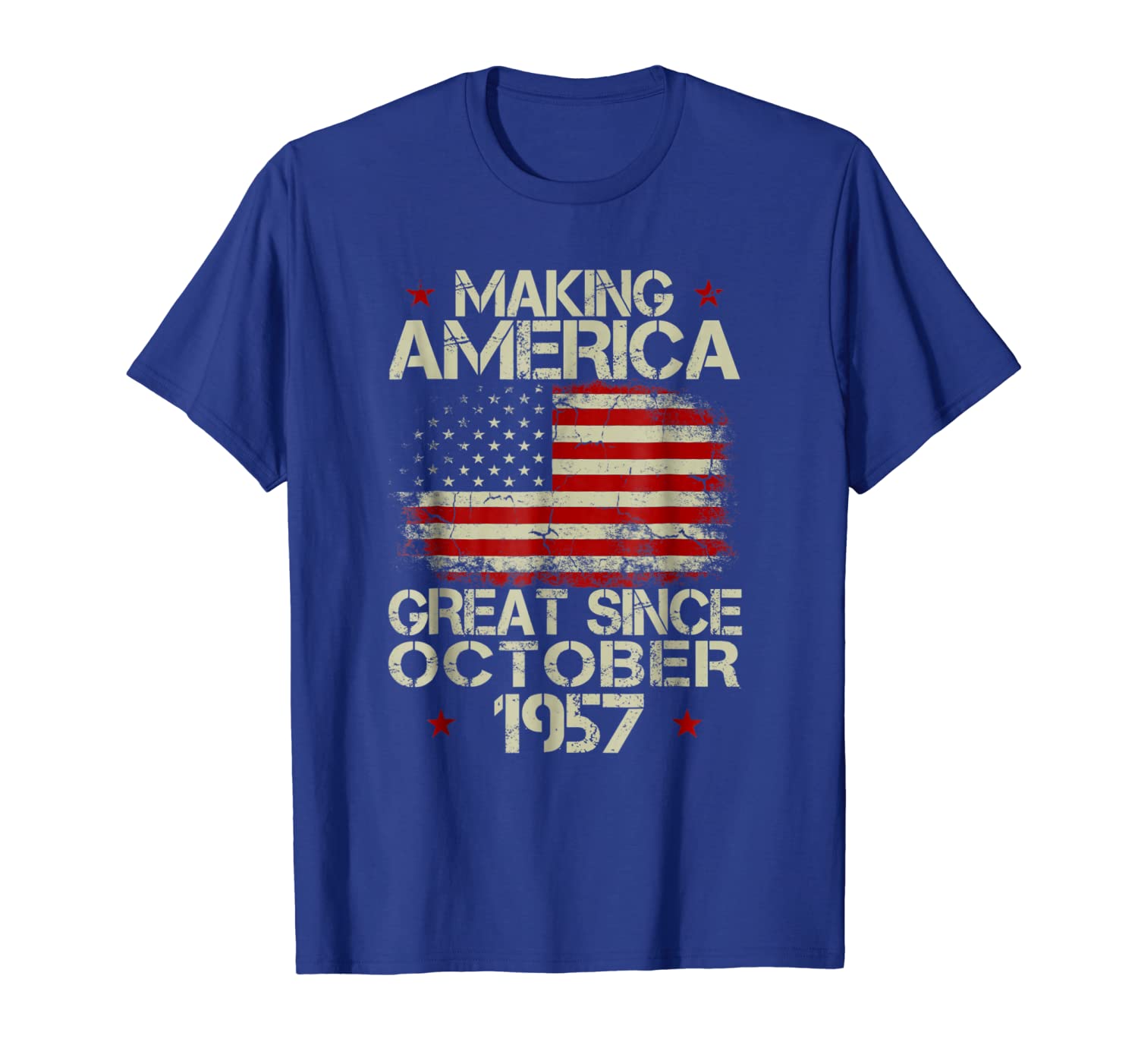 

October 1957 61 Years Old 61st Birthday Gift 1957 Year Shirt, White;black