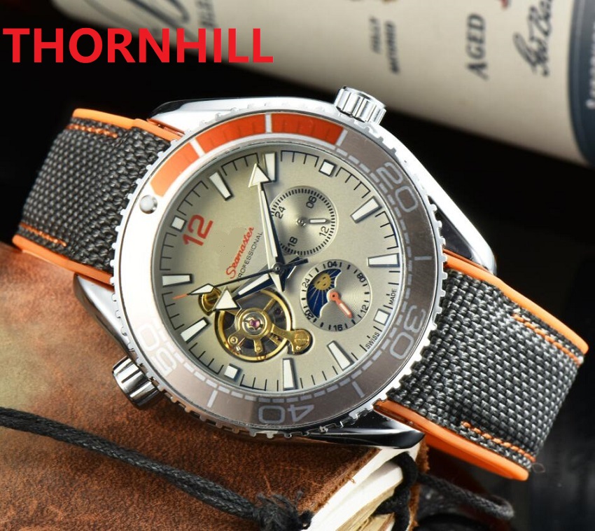 

Luxury Men Orologio de luxe l'uomo Automatic Machinery Watches 44mm Fabric Rubber Super Wristwatches mens, As pic