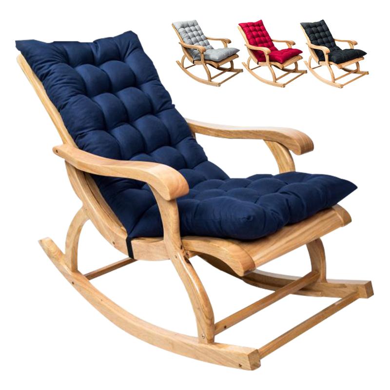 

Seat Back Cushion Pad Non-Slip Rocking Chair Cushions Pillow Soft Home Garden Patio Outdoor Cushions Pads Foldable Mat 120x50CM, Back-without chair