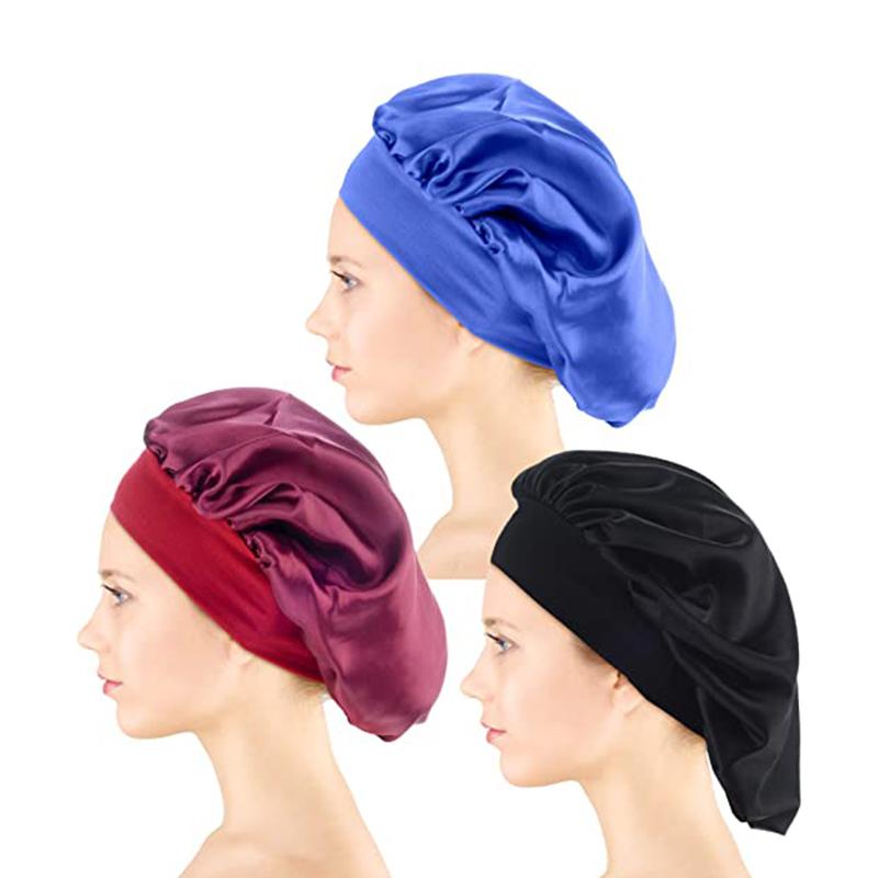 

Shower Caps Creative Elastic Hair Care Hat Durable Wide Band Night Sleeping Head Cover Bonnet Nightcap Portable Familial Cap