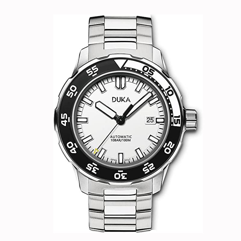 

Wristwatches DUKA 109 Business Military Mechanical Automatic Watch Men NH35 Sapphire Stainless Steel 100M Waterproof Calendar 2021, Blue