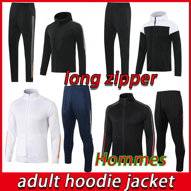 

20 21 adult hoodie Football jacket tracksuit 2020 2021 DE LIGT DYBALA Soccer jackets training suit chandal Maillot De Foot jogging, Black
