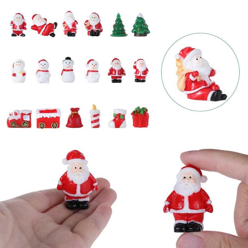 

Christmas Decorations 1Pcs Decoration Snowman Santa Claus Tree Micro Landscape Ornaments Garden Decor Navidad Xmas Year Gift