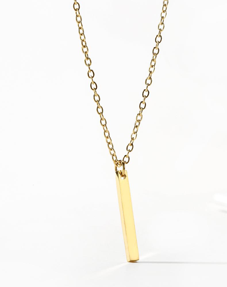 

Pendant Necklaces Minimalist Electroplating Gold Color Does Not Fade Niche Clavicle Chain Cuboid Female Necklace
