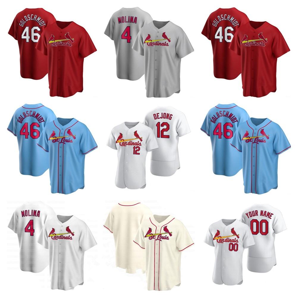 

2020 2021 4 Yadier Molina 2020 Cardinal Jersey 46 Paul Goldschmidt Matt Carpenter Paul DeJong Carlos Martinez Marcell Ozuna Baseball Jerseys, Colour 14