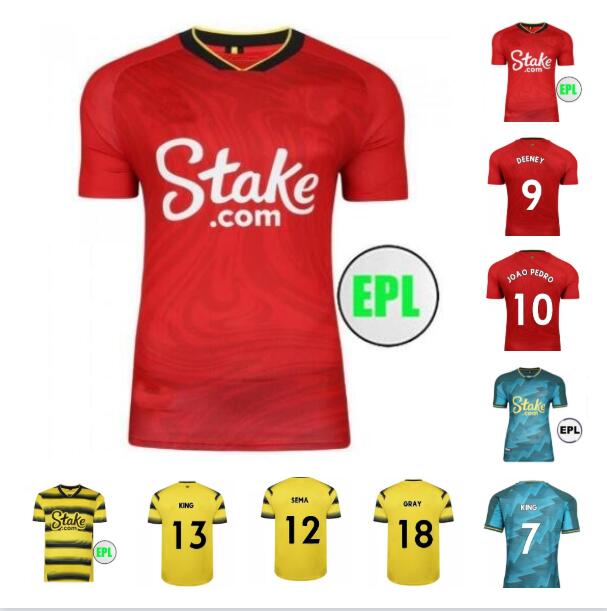 

21 22 Watford Soccer Jerseys KING 2021 2022 DEENEY JOAO PEDRO SEMA Football Shirt CHALOBAH GOSLING SARR CUCHO CLEVERLEY Mens Jersey Kids Kit