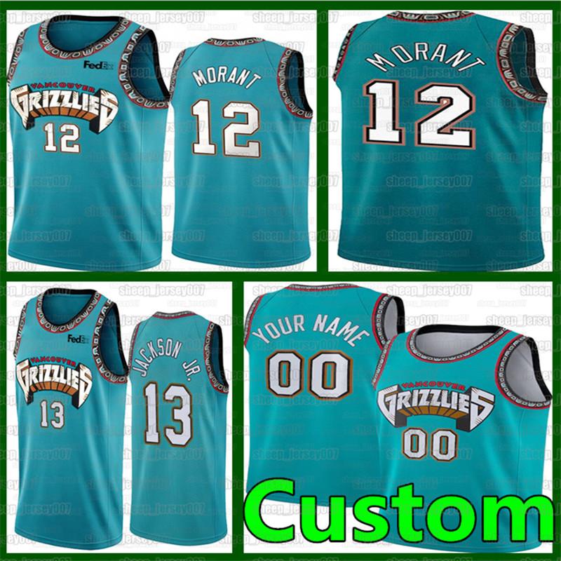 

Custom Jonas 17 Valanciunas Memphis Grizzlies Basketball Zach 50 Randolph Vince 15 Carter NCAA Ja 12 Morant Basketball Jerseys, Black;red