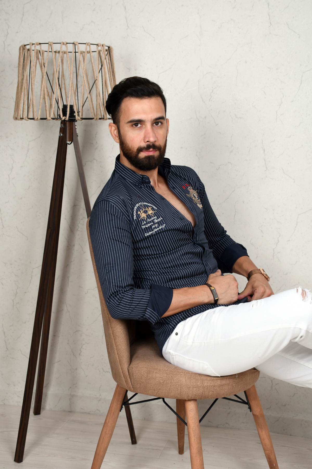 

Navy Blue Male Shirt 100 Cotton Tight-fitting Slim Cut Long Spring Summer Party Prom Business 2002810 8dts, White;black