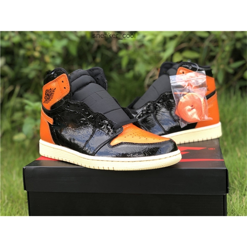 

1 High OG Shattered Backboard 3.0 Men Basketball Shoes Black/Pale Vanilla-Starfish Sneakers Outdoor Sports With Original Box 7-13, Orange