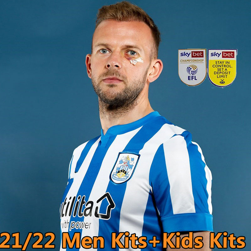 

21/22 Huddersfield Soccer Jerseys Home BLUE White KOROMA CAMPBELL MBENZA BACUNA 2021 2022 football shirts SARR TOFFOLO HOLMES Men Kids Kits uniforms, Huddersfield 21-22 home kids kit