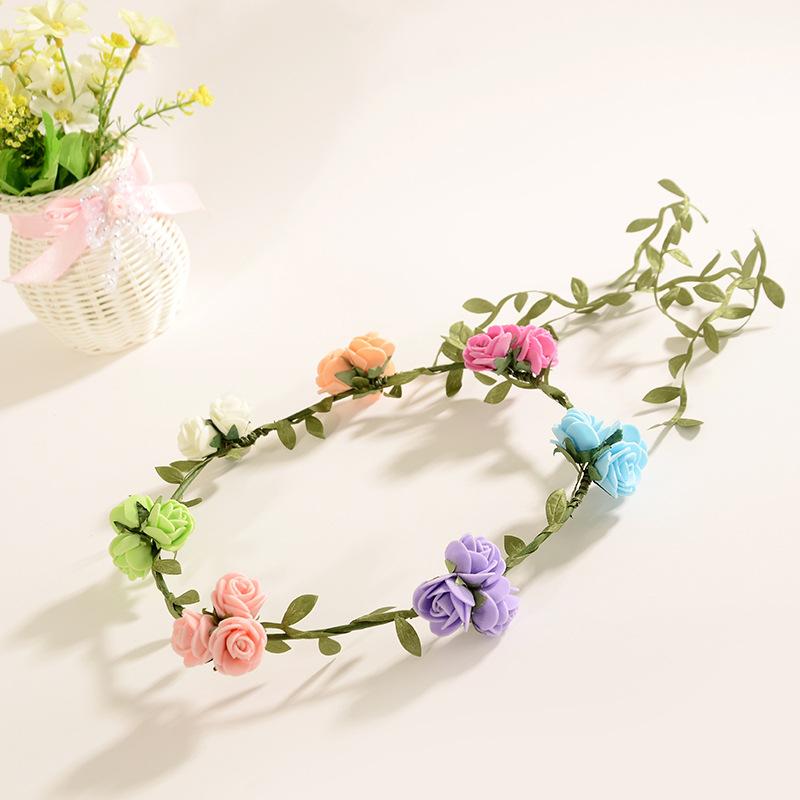 

Hair Accessories 2021 Fashion Flower Garland Scenic Tourism Crafts Foam Colorful Combination Selling Headdress