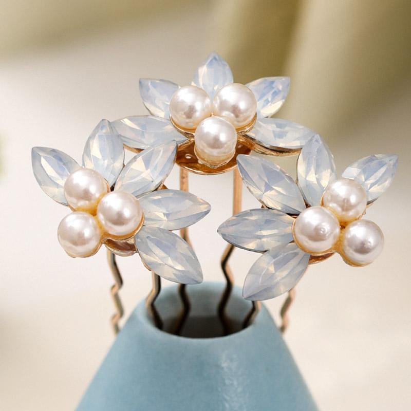 

Hair Clips & Barrettes 2pcs Simple Style Bride Wear Rhinestone Pearl Decorated Hairpins U Shaped For Girls Women Jewelry BN, Golden;silver