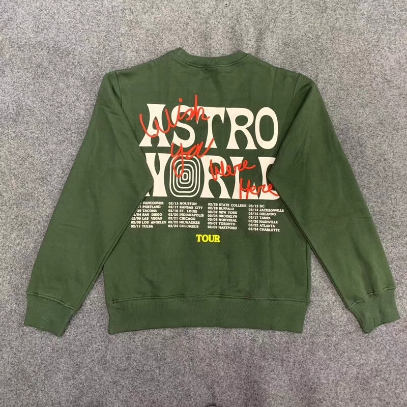 

New 2021 Autumn Winter 20ss Latest Astroworld Tour Skipping Bear Men Women Fashion Pullover Sweatshirts O3nr LWHN