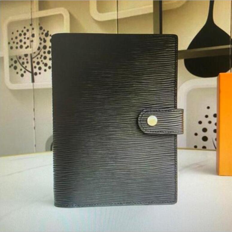

R20105 R20240 20242 Medium Agenda Notepad Cover White Paper Notebook Office Travel Journal Diary Jotter Notepad 6 Credit Card Holder Slots, Red;black