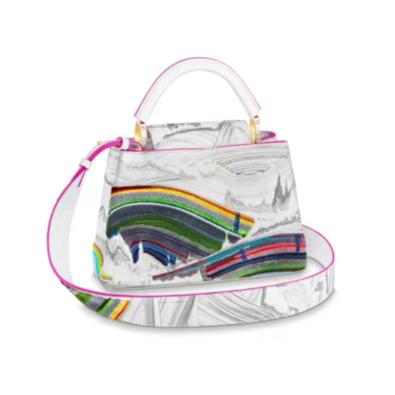 

Handbag Purse Crossbody Bag Womne Tote Bags Color Painting Fashion Real Leather Hasp High Quality Woven Shoulder Strap Internal Zipper