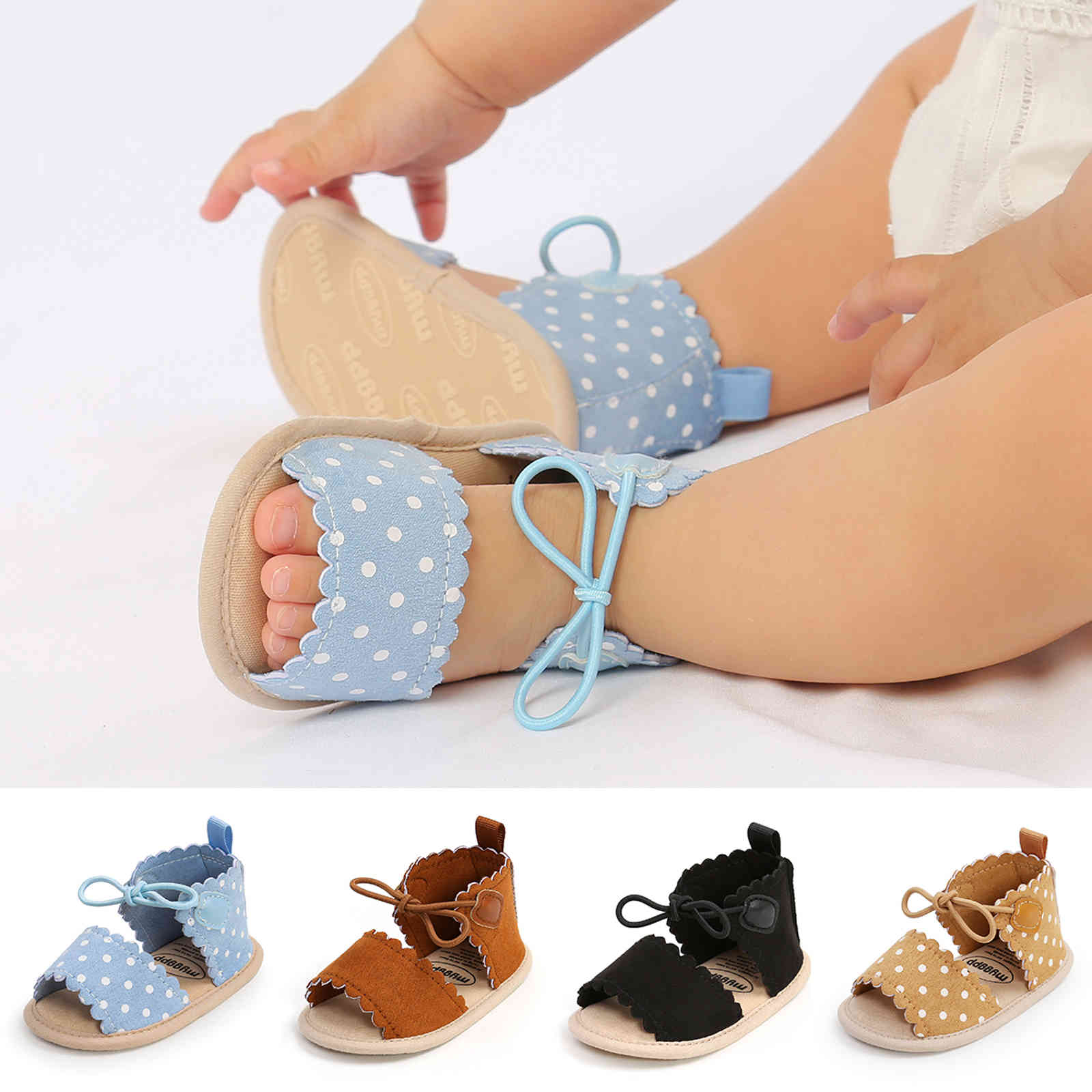 

Toddler Baby Girls Bow Polka Dot Sandals Party Princess Sandals Summer Beach Shoes Infant Baby Girl Shoes K626