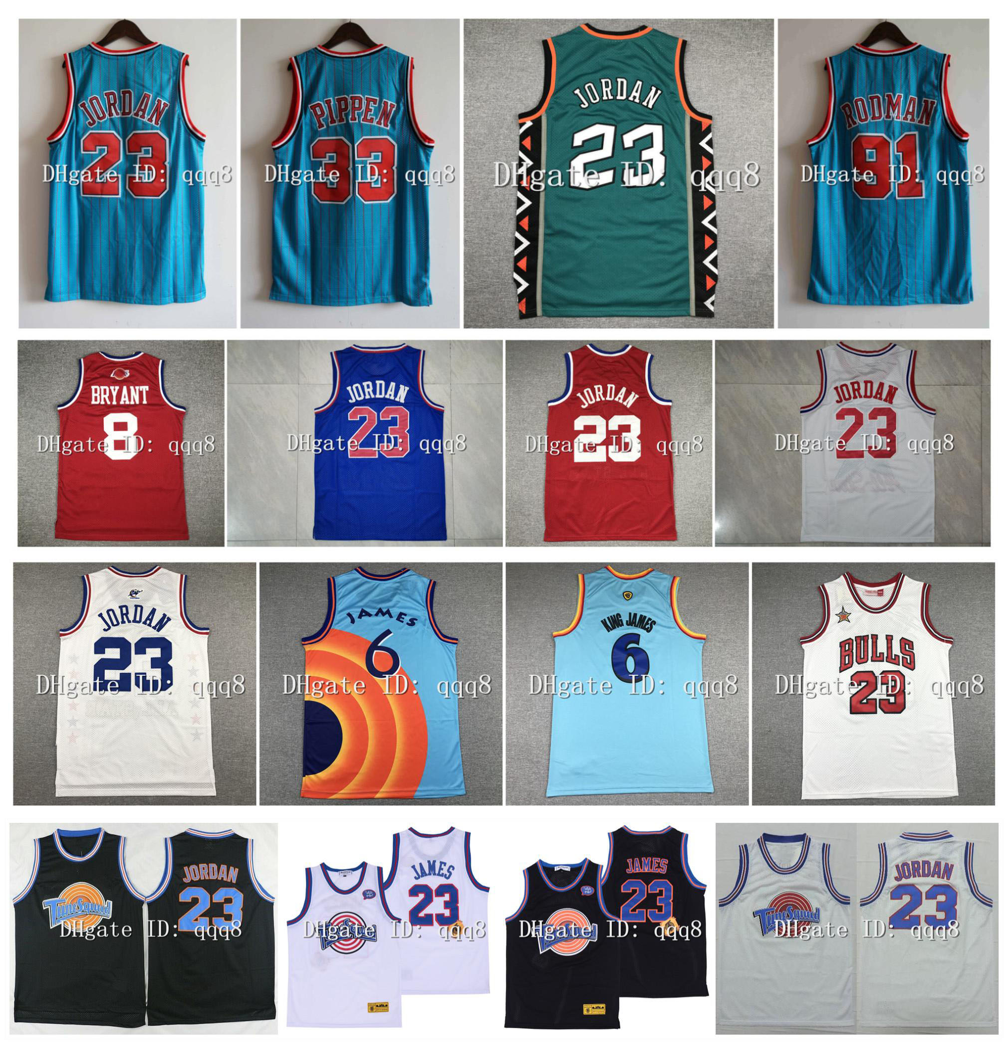 

23 Michael Jersey Scottie 33 Pippen Dennis 91 Rodman LeBron 23 James Space Jam Tune Squad Team Movie Bryant 93 95 96 98 All Star Retro Basketball Jersey, As pic
